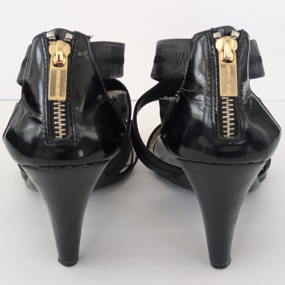 Michael Michael Kors Women's Size 9.5 Robertson Strappy Cross Strap Cone Heels - Picture 13 of 16